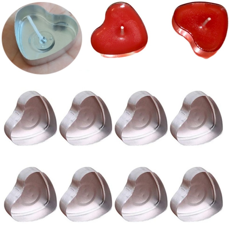 100 set a forma di cuore vuoto - Candle Containers recensione e prezzo
